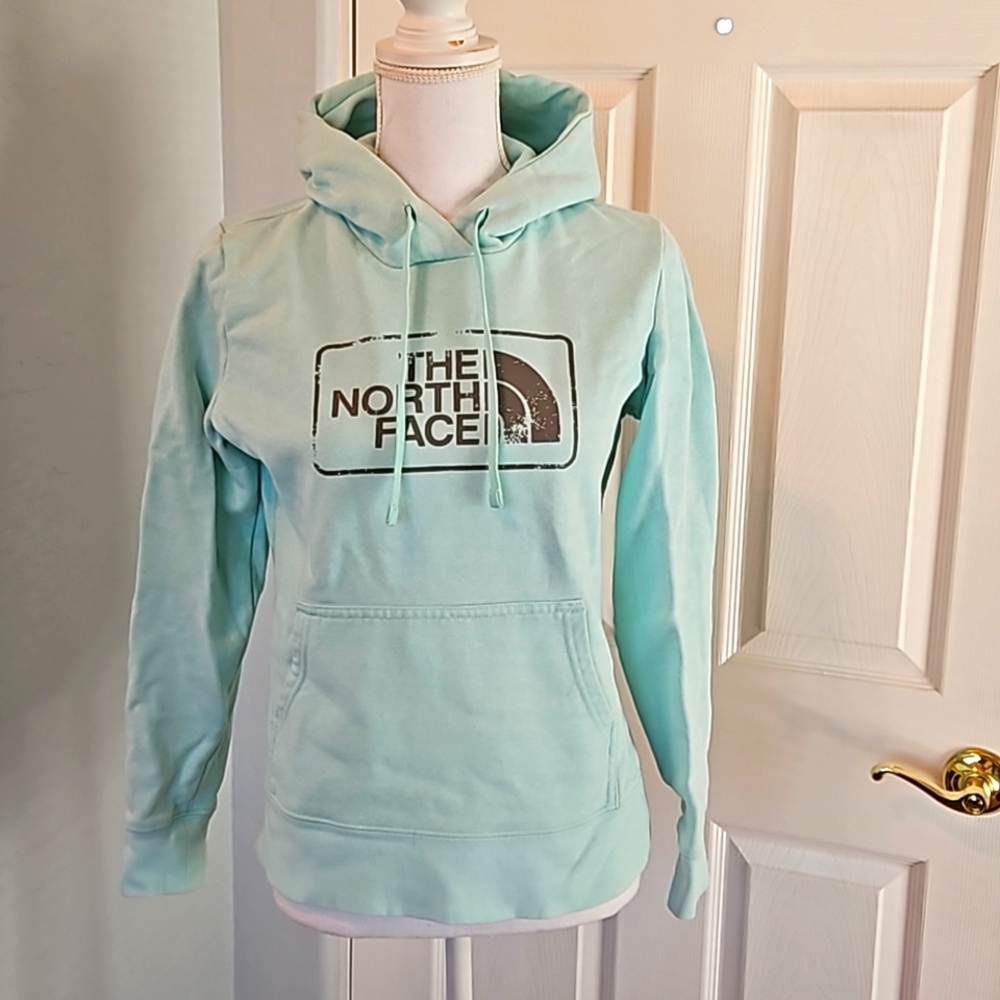 North Face mint green hoodie sweatshirt - size small